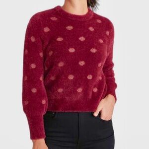 Marine Layer Arielle Crewneck Sweater Rhododendron